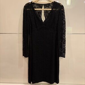 Talbots women's evening black sequin dress - size 10 petite